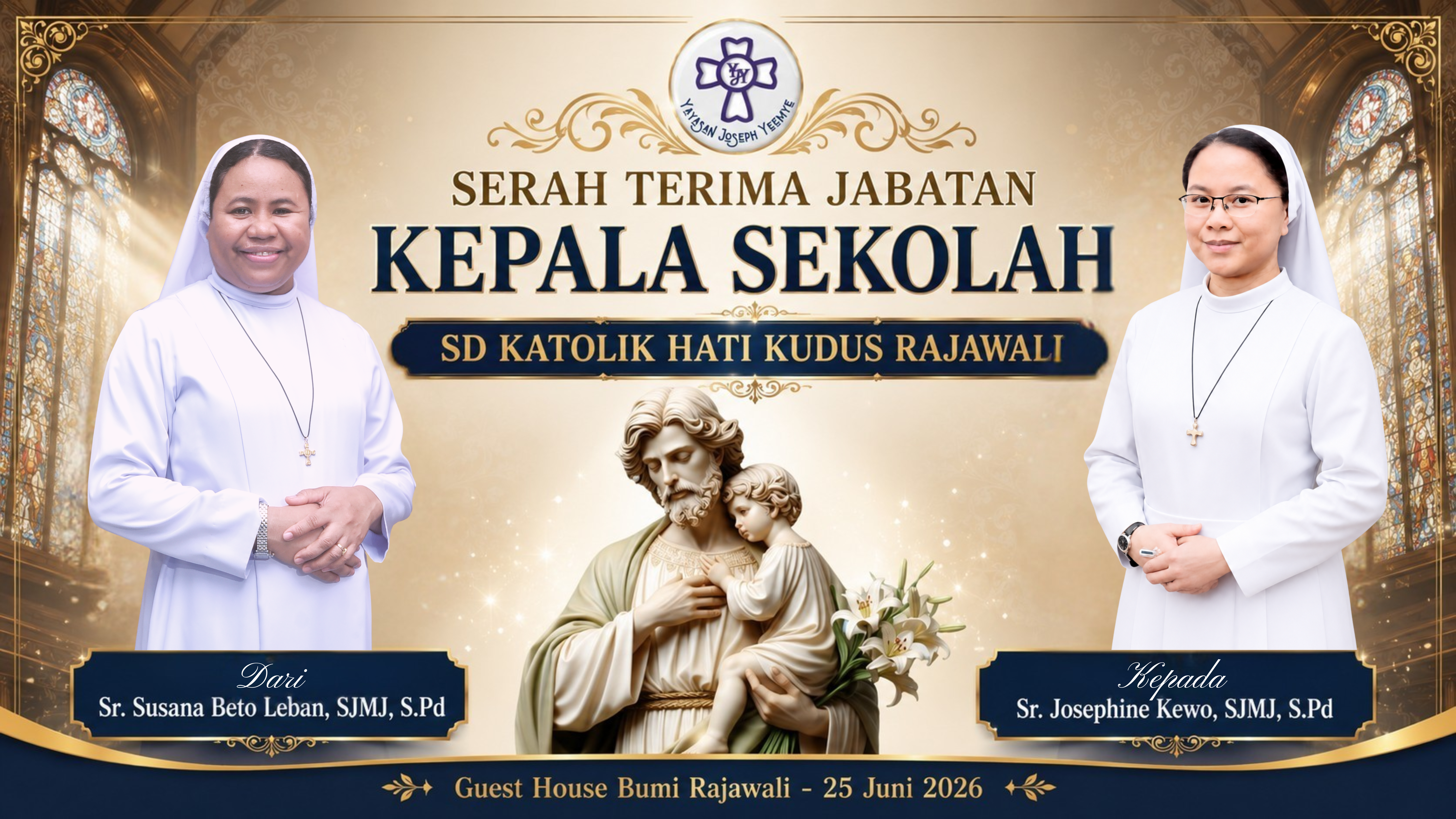 Serah Terima Jabatan Kepala Sekolah SD Katolik Hati Kudus Rajawali 